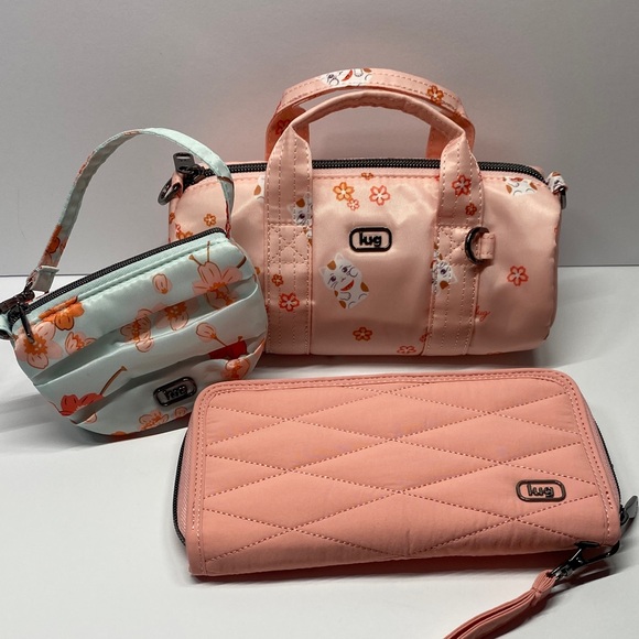 lug Handbags - NWOT Lug Sakura Blossom, Quartz Pink and Lucky Cat Bundle